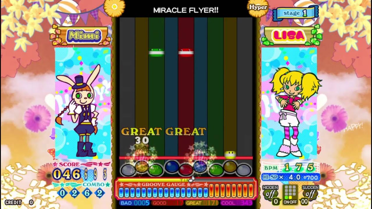 [pop'n music éclale] MIRACLE FLYER!! (HYPER J-PARTY ROCK) (H)