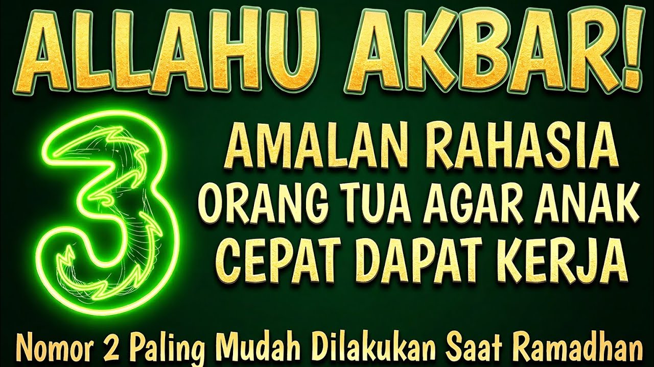 Dalam 3 Hari ANAKMU LANGSUNG DAPAT KERJA..!! ini 3 Doa Orang Tua Agar Anak Cepat Dapat Pekerjaan..