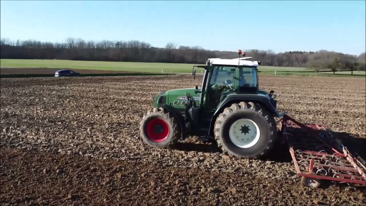 Reprise des labours  2022 - Fendt 714 au vibroculteur