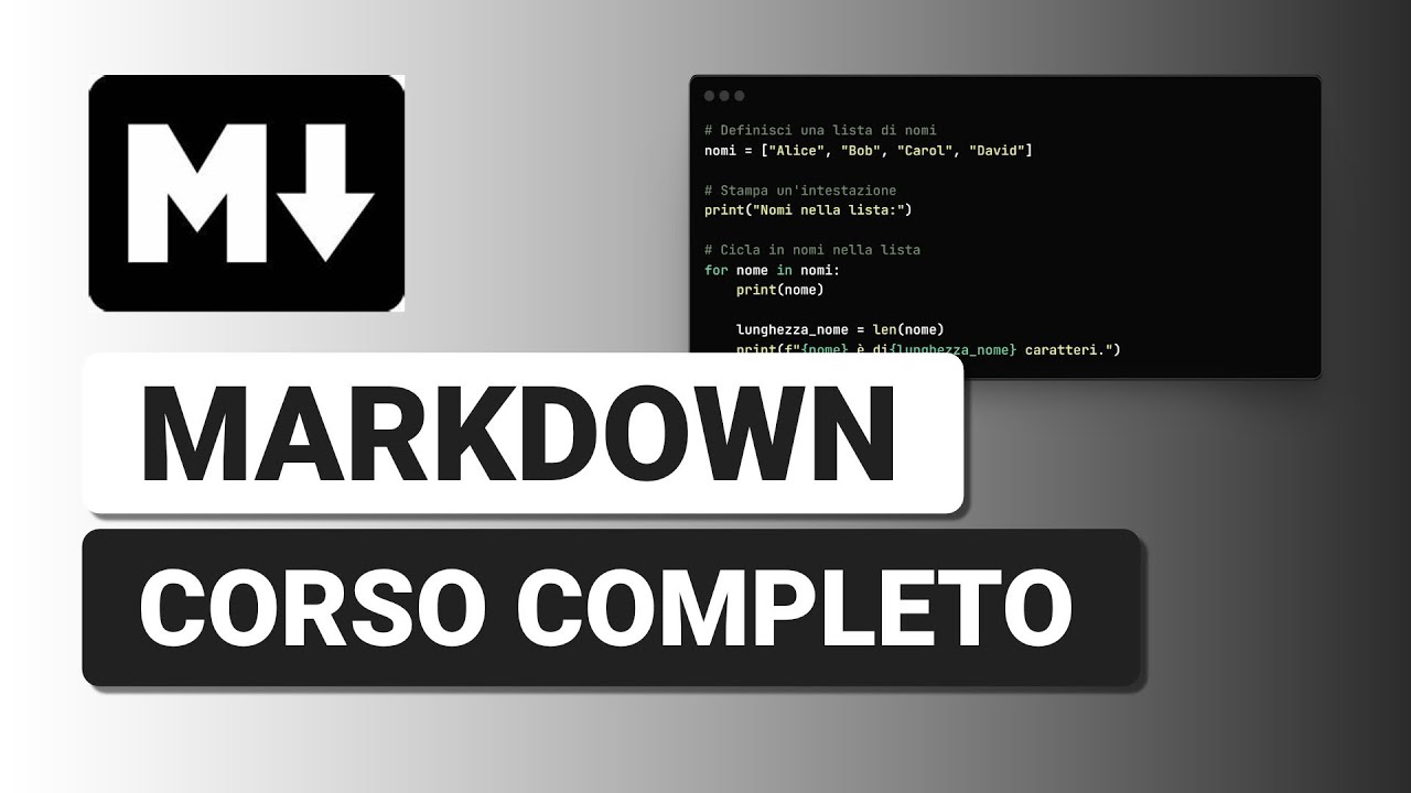 Corso Markdown Completo Italiano