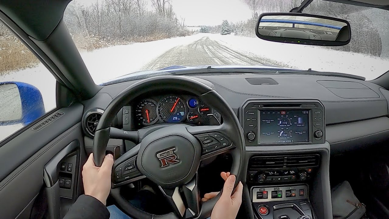 2021 Nissan GT-R - POV Snow Drive (Binaural Audio)