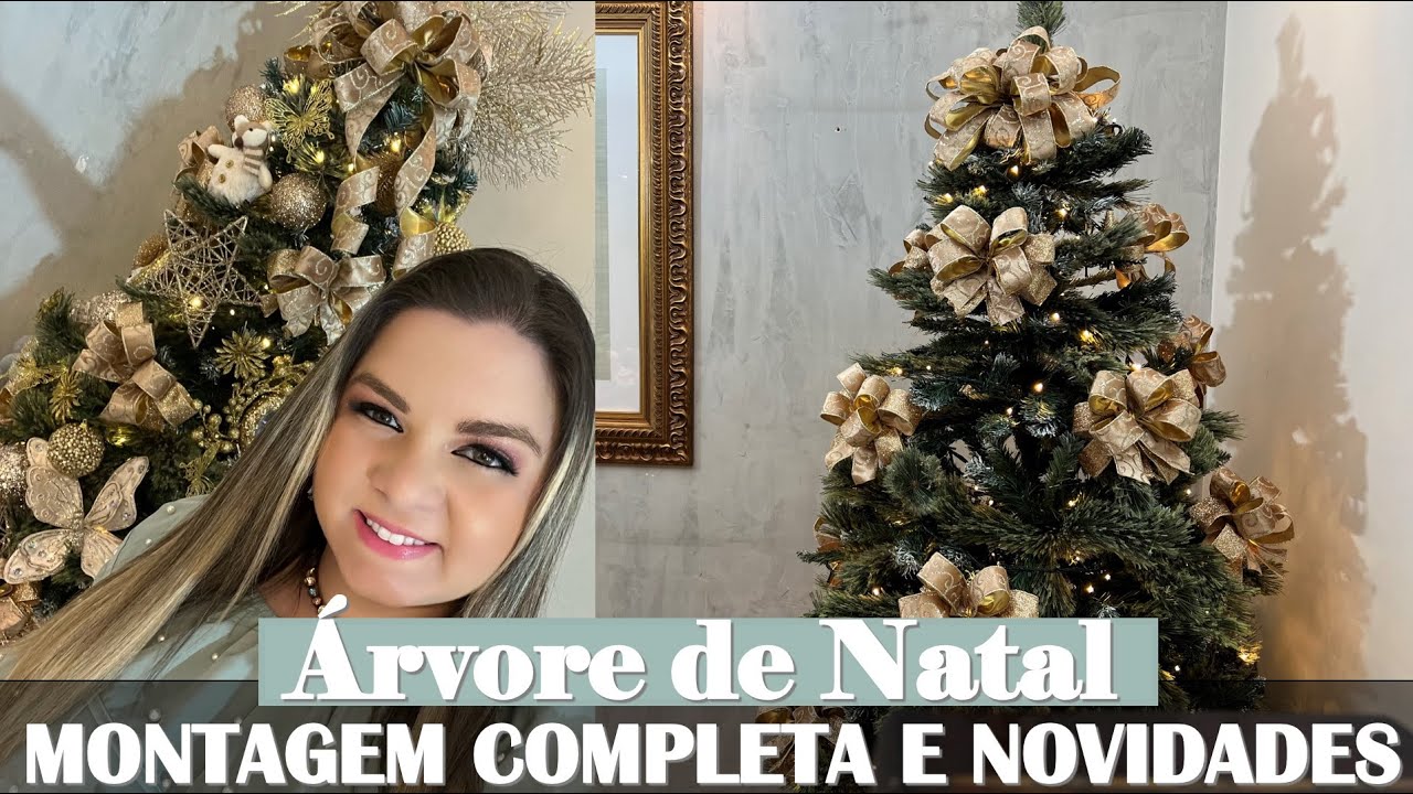 MONTAGEM COMPLETA DA ÁRVORE DE NATAL  | Minha Árvore 2022 Dourada
