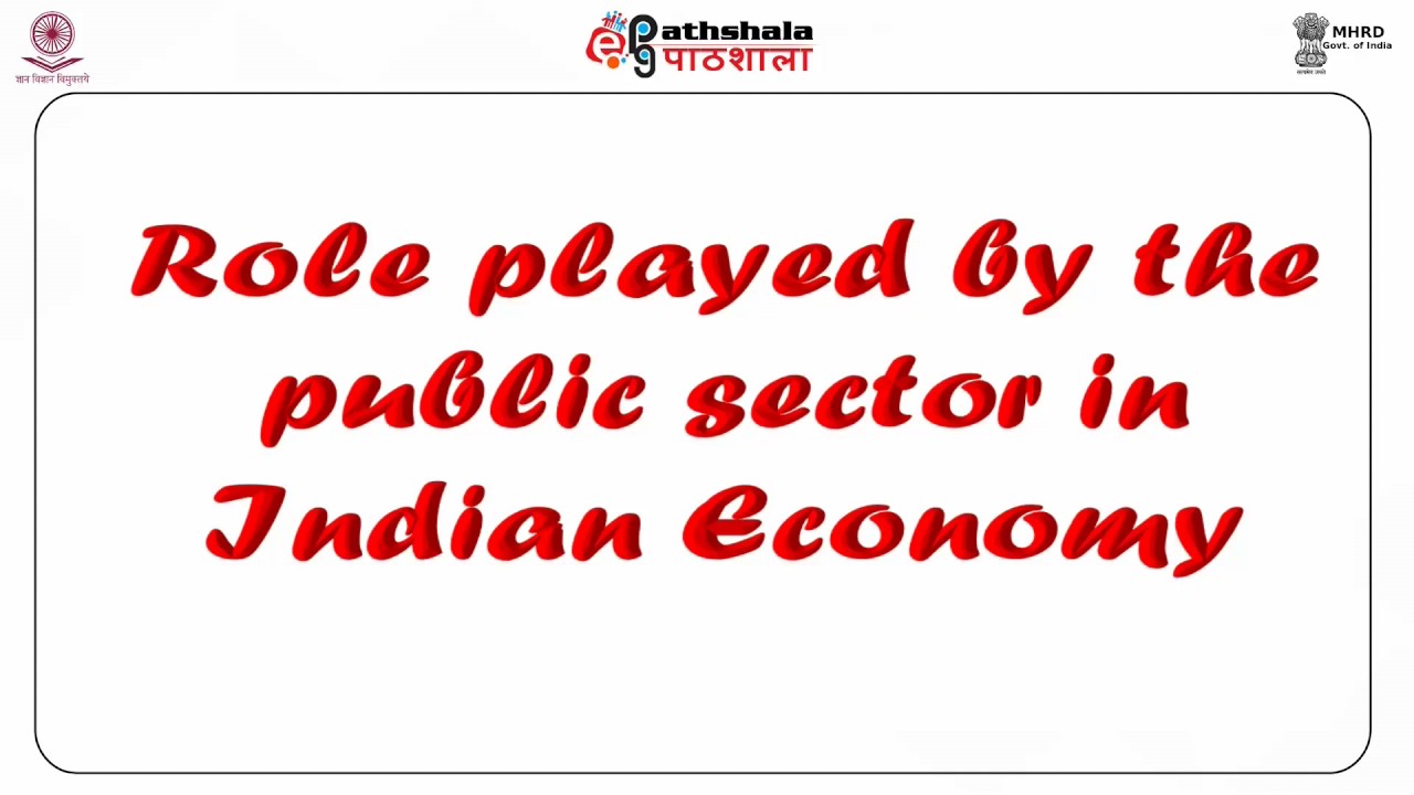 Public Sector and economic development