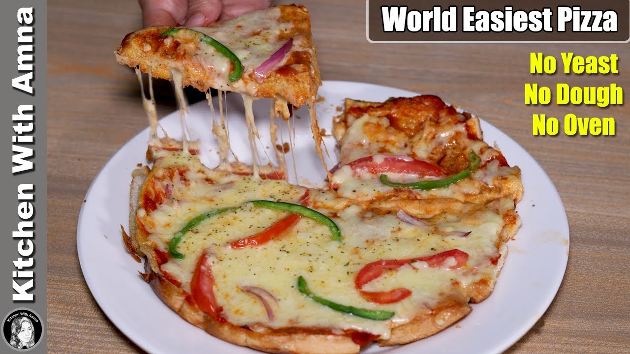 Bread Omelette Pizza Recipe Without Oven by Kitchen With Amna