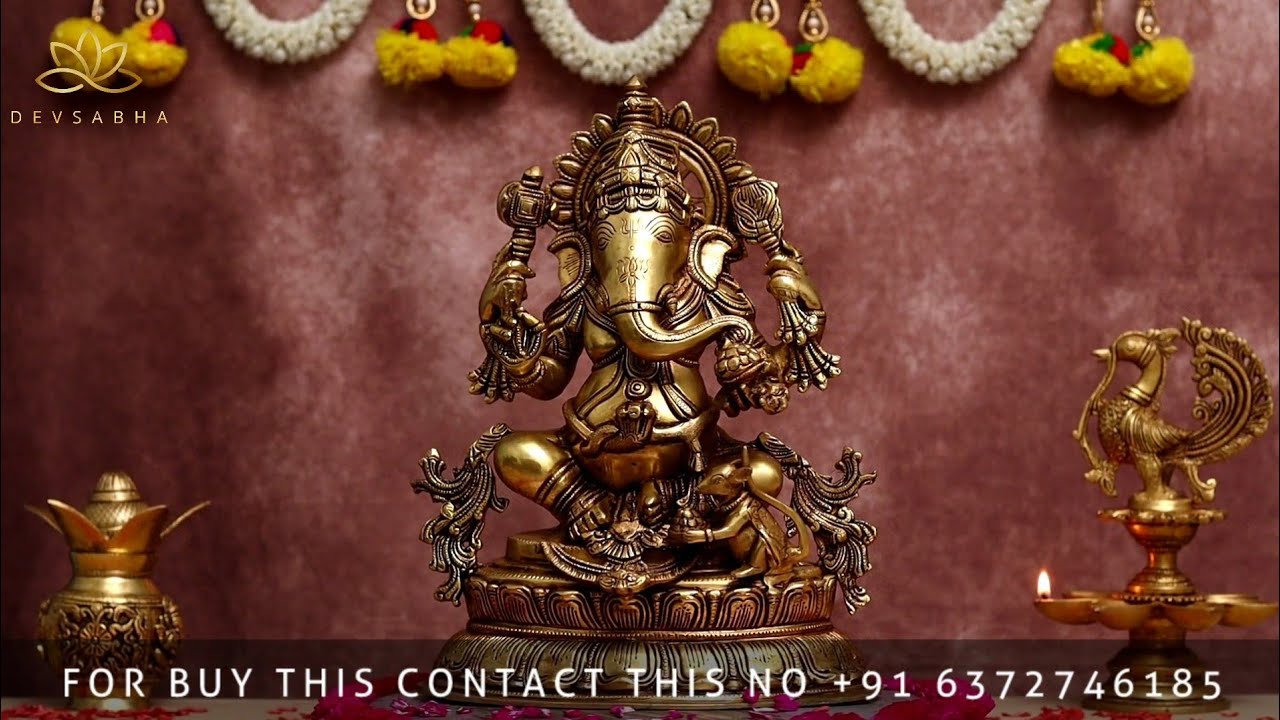 Large Size Brass Ganesha Idol | Height 16 Inch | Exquisite Home Decor