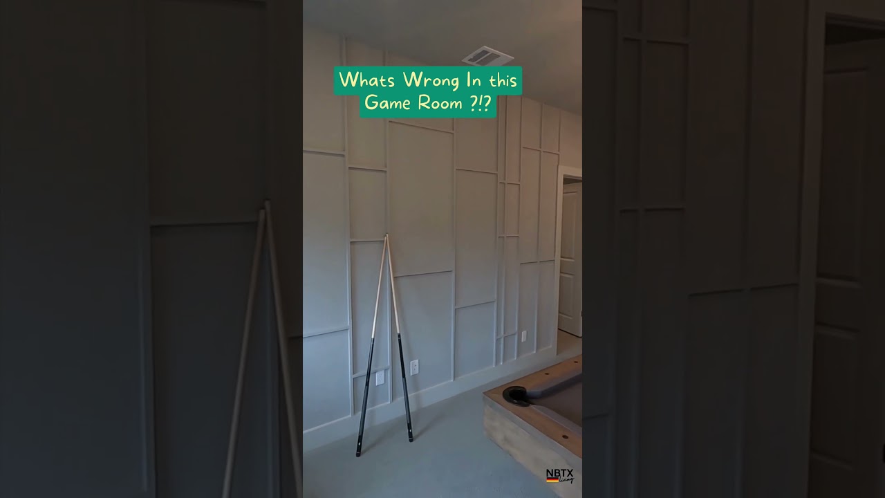What is wrong with this Game Room? 🤢  #realestate Model home tour