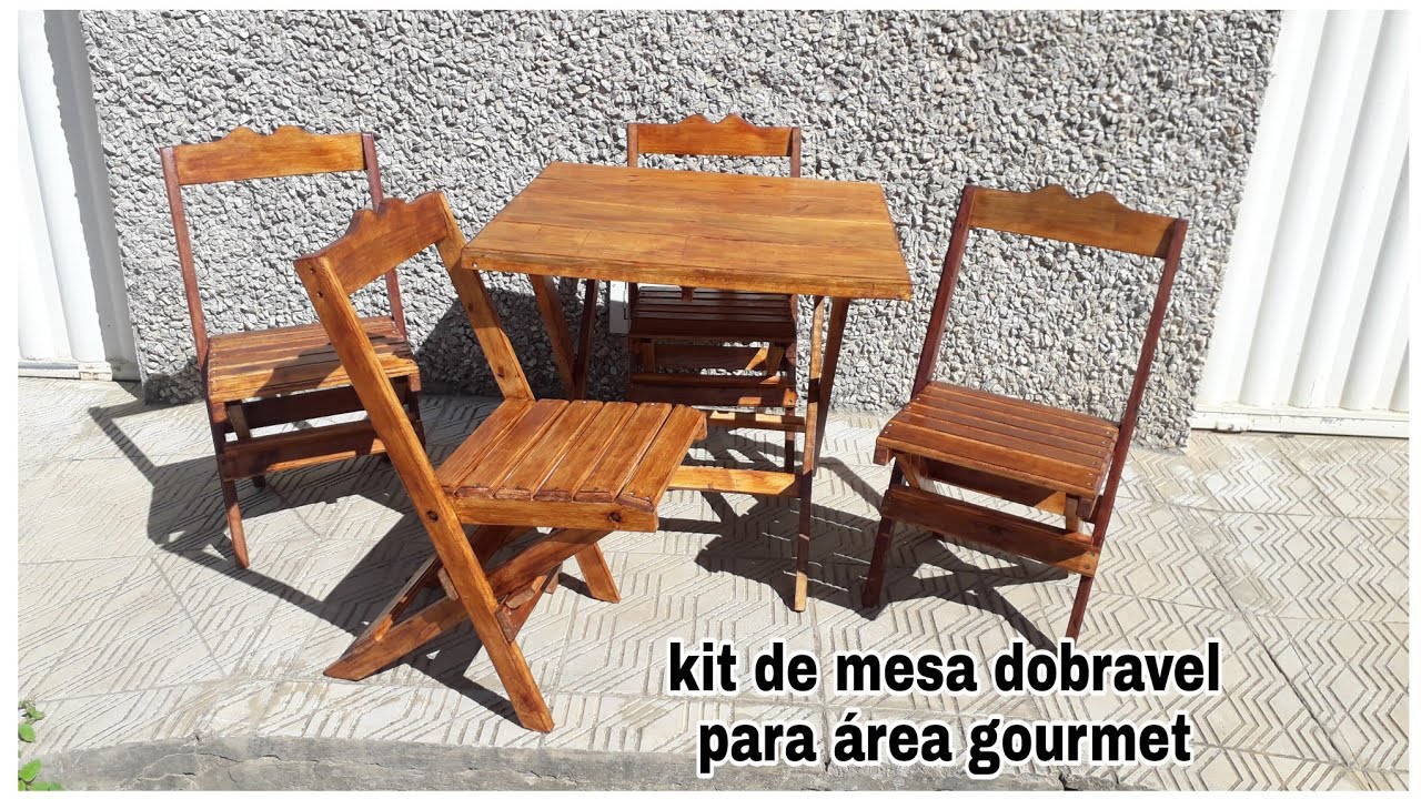 Montagem de mesa dobravel