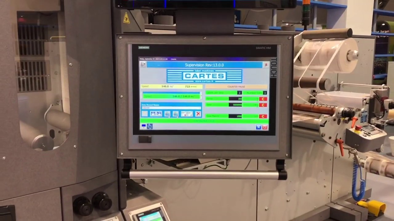 CARTES GE362WL DUAL LASER DIE CUTTING MACHINE RUNNING at 146 metres/minute!