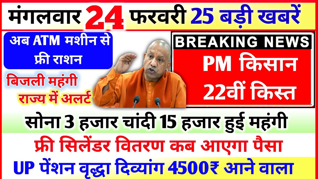 24 February 2026 Up News: Uttar Pradesh Ki Taja Khabar Mukhya Samachar Up Daily News CM Yogi