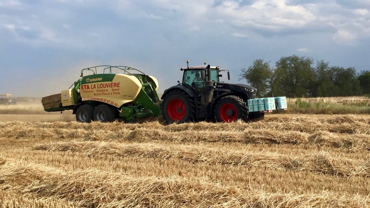 Retrouvez Dominique au pressage de paille / Fendt 1050 black &eacute;dition / Krone HDP2 / ETA La Louvi&egrave;re