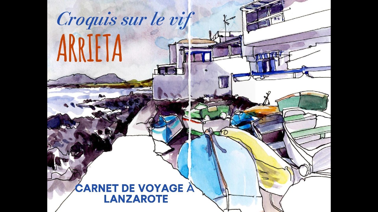 Croquis sur le vif à Arietta, Lanzarote