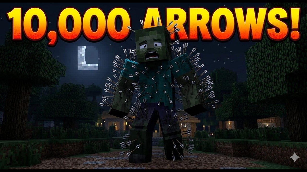 🔴HELP! 1000 Arrows vs GIANT Zombie 🏹 (Don't Miss!) 🔴  #minecraft #minecraftvideos #shortsfeeds