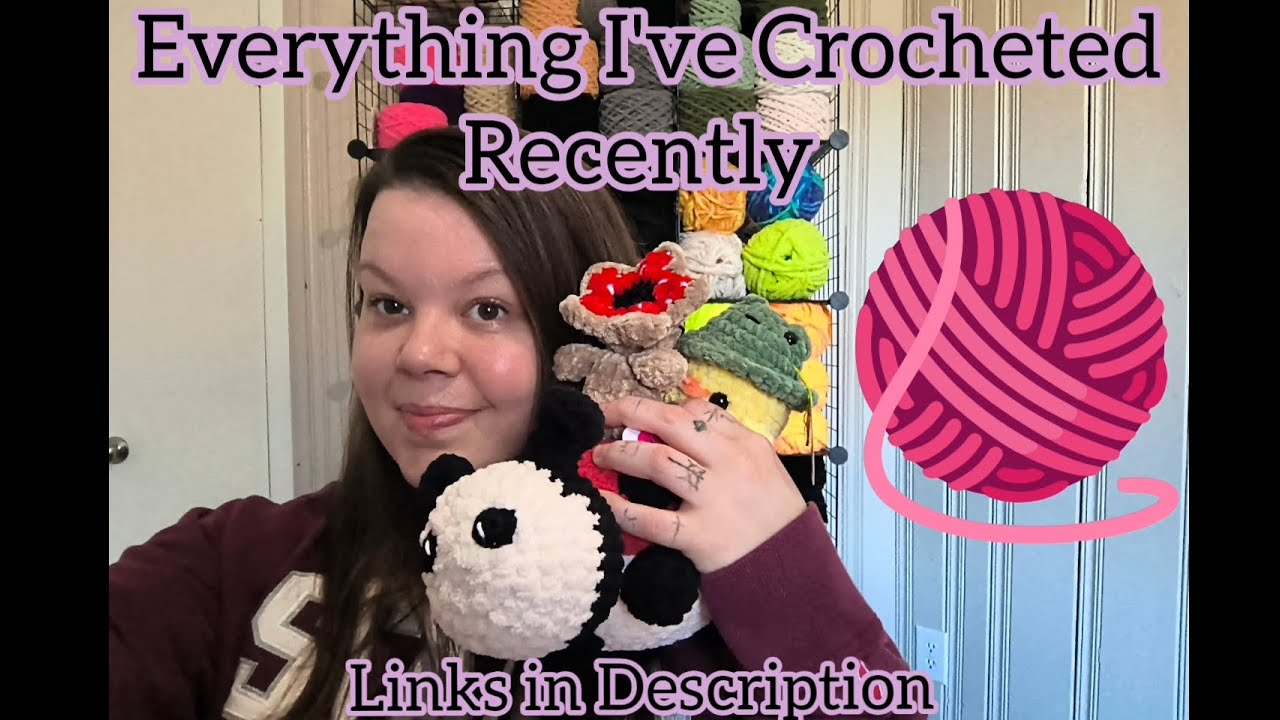 🩷💜 Everything I've Crocheted Recently 💜🩷 #crochet #handmadeseller #smallbusiness #plushies #handmade
