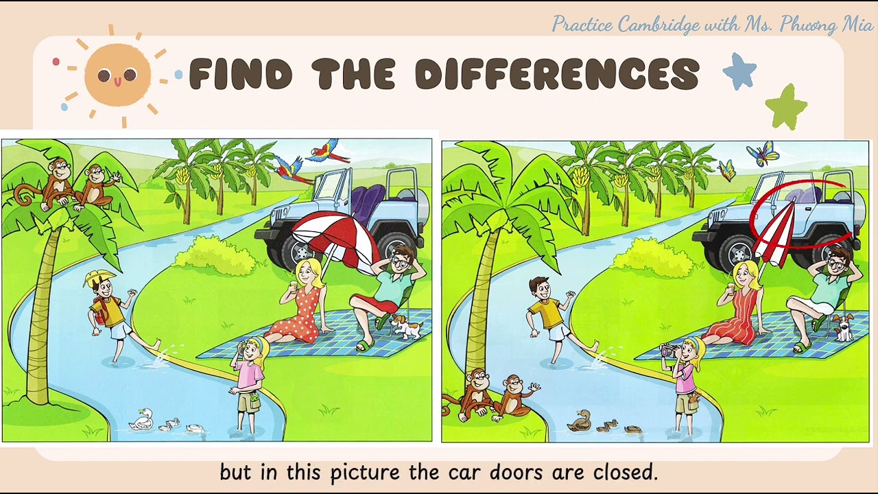 FLYERS/MOVERS Speaking practice - Part 1 Find differences