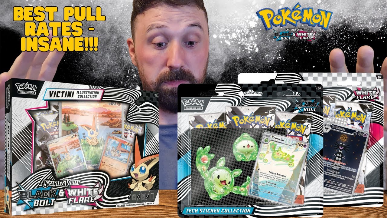 Black & White BRAND NEW Victini Illustration Collection & 3 Pack Blisters have BROKEN HIT RATES!!!