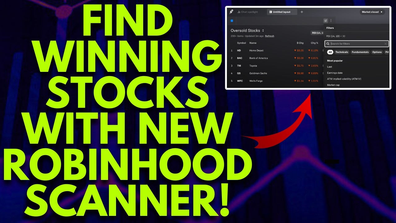 НОВИНКА! СКАНЕР ROBINHOOD ДЛЯ ПОИСКА УСПЕШНЫХ АКЦИЙ! | ROBINHOOD INVESTING