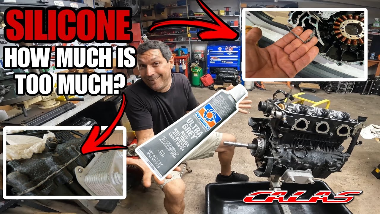 Too Much Silicone Gasket Maker in your SeaDoo Rotax Engine? + Motor Tear Down + Calas Tech Tips