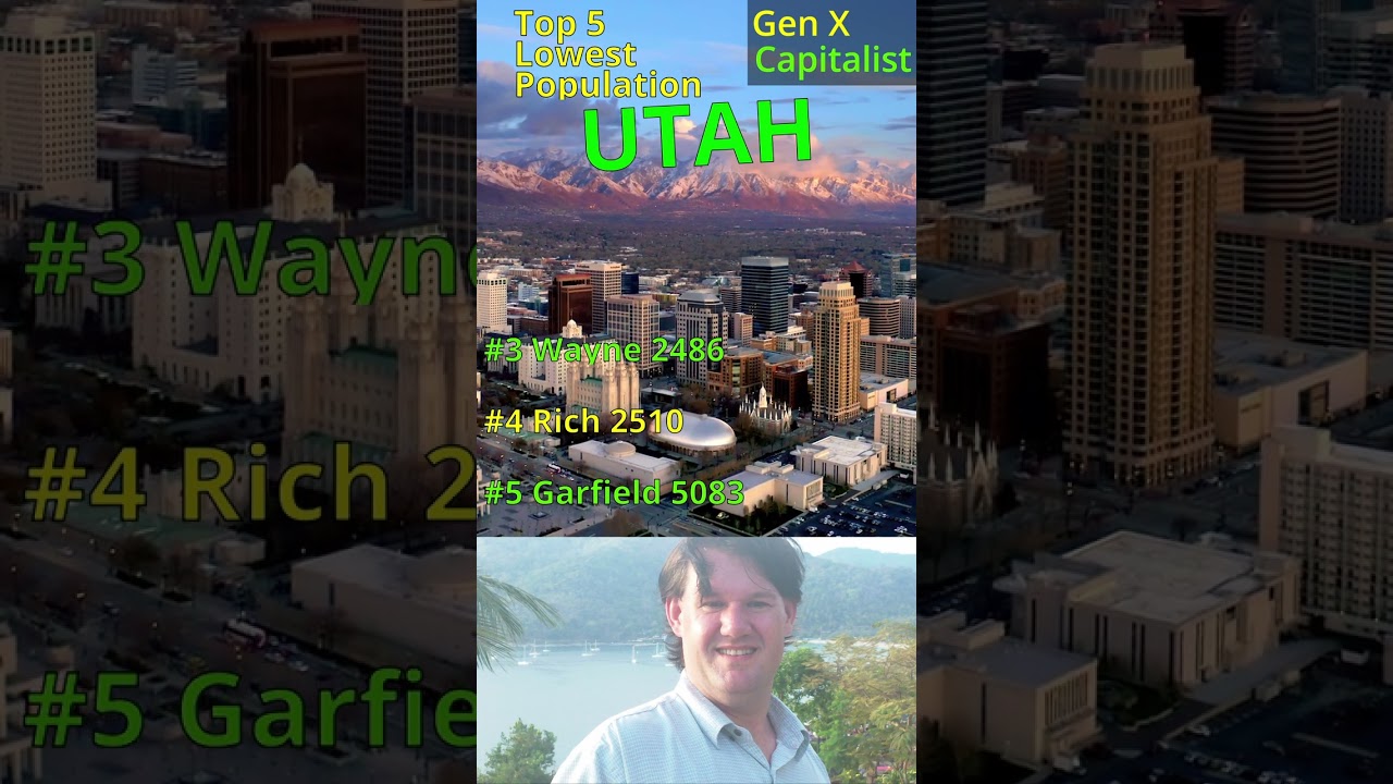 Top 5 Lowest population areas UTAH Investing in Real Estate.