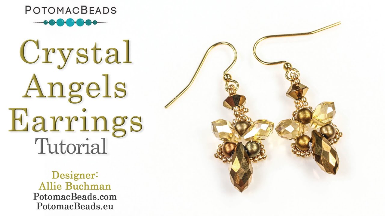 Crystal Angel Earrings - DIY Jewelry Making Tutorial by PotomacBeads