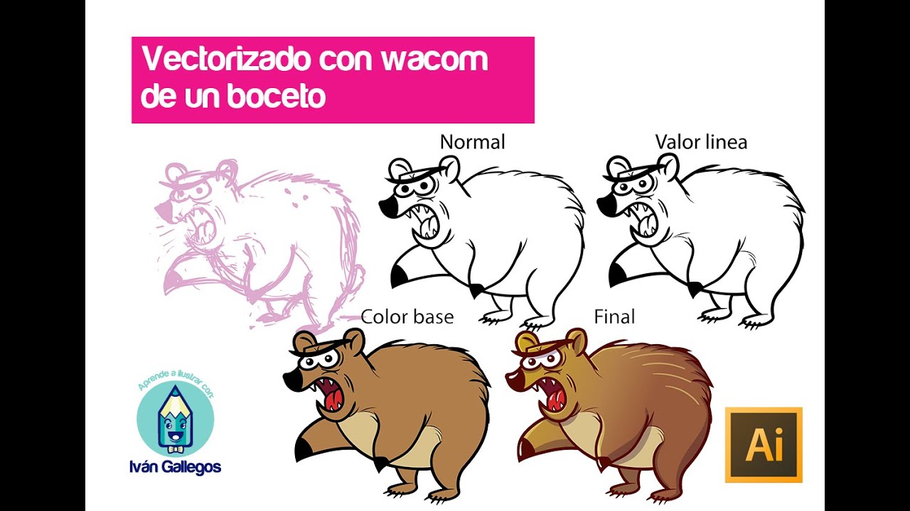 Vectorizado de un boceto en tableta Wacom