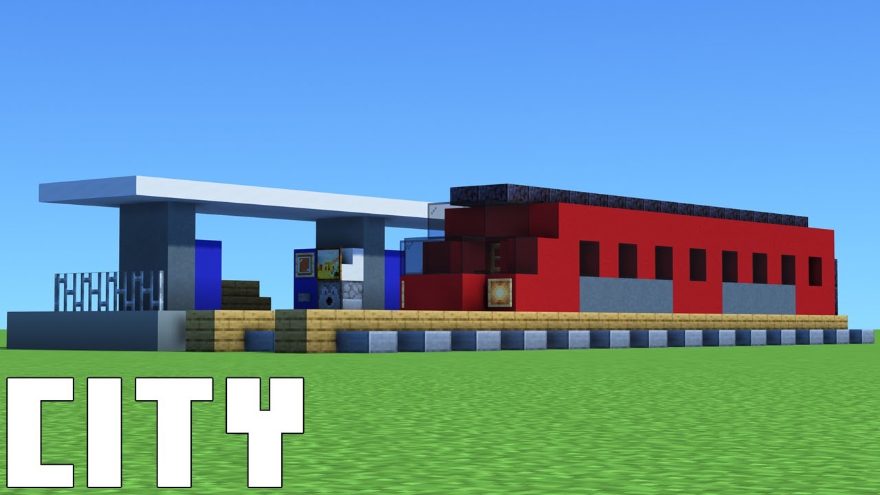 Minecraft: How To Make a Modern Train Station And Train