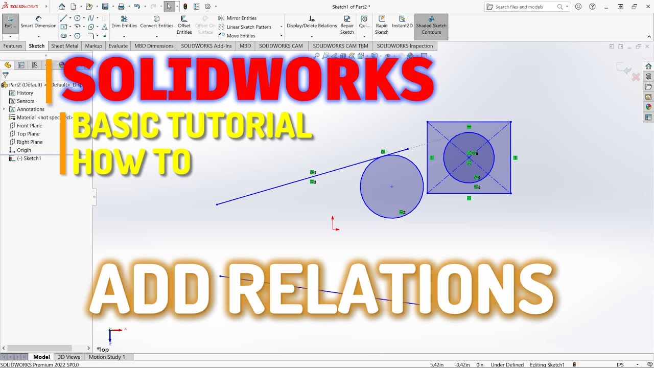 Solidworks How To Add Relations On Sketch