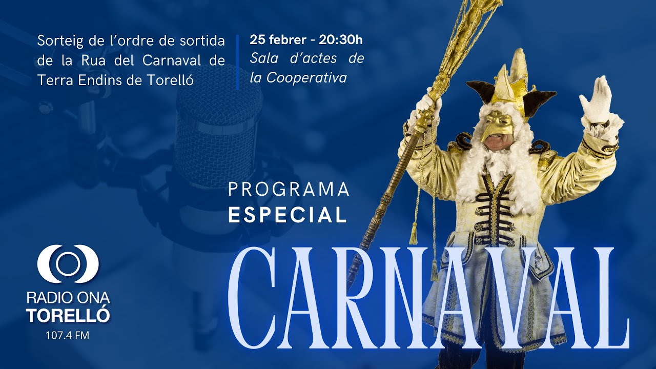 SORTEIG ORDRE RUA 2025 - CARNAVAL DE TERRA ENDINS DE TORELLÓ