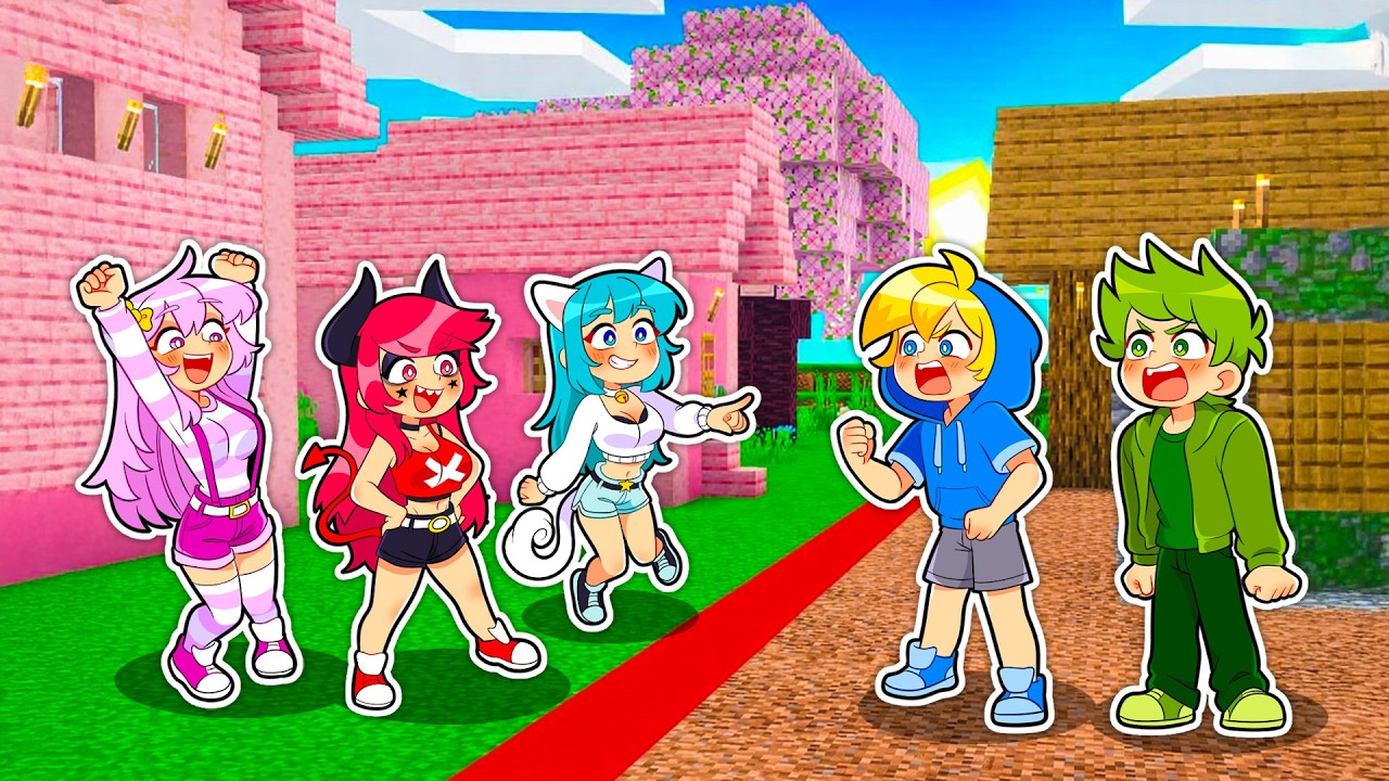 Le RAGAZZE hanno DIVISO il VILLAGGIO Su Minecraft!