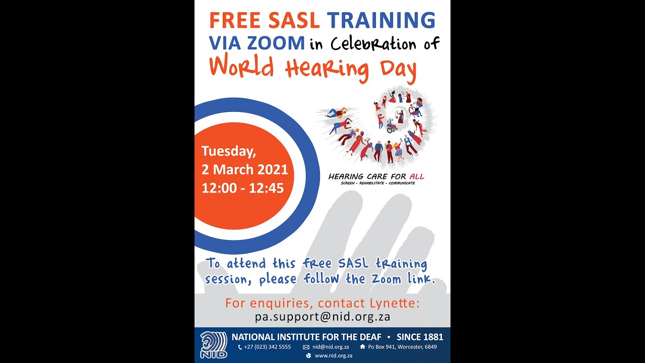 World Hearing Day: Free SASL training by NID 02.03.2021