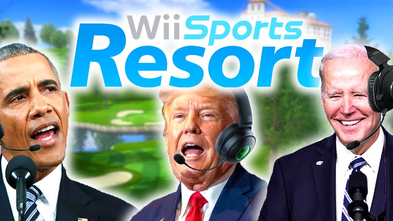 US Presidents Play Wii Sports Resort Golf  6