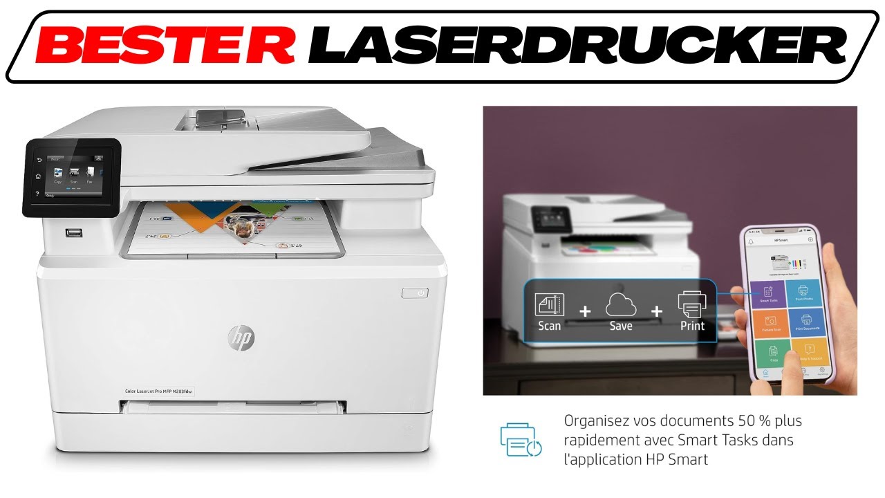 HP Color LaserJet M283fdw Laserdrucker im Test-Vergleich 2026 🥇 Guter Farblaser-Drucker mit Fax