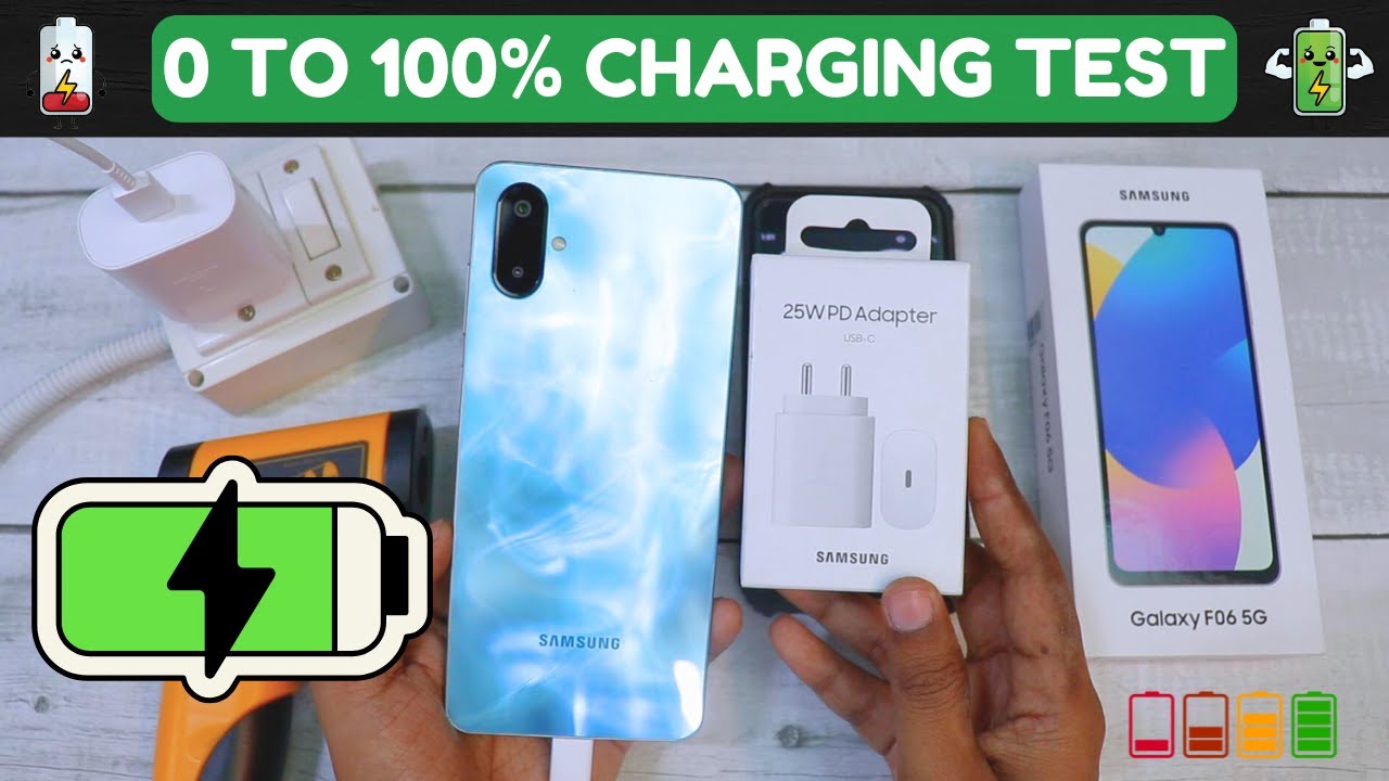 Samsung Galaxy F06 5G Charging Test 0 to 100% With 25 Watt Charger || Heating Test 🔥|| #GalaxyF06
