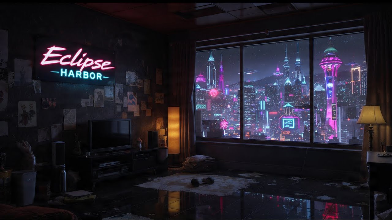 Midnight Cyberpunk City 🌃 8 Hours of Ambient Music & Neon Atmosphere