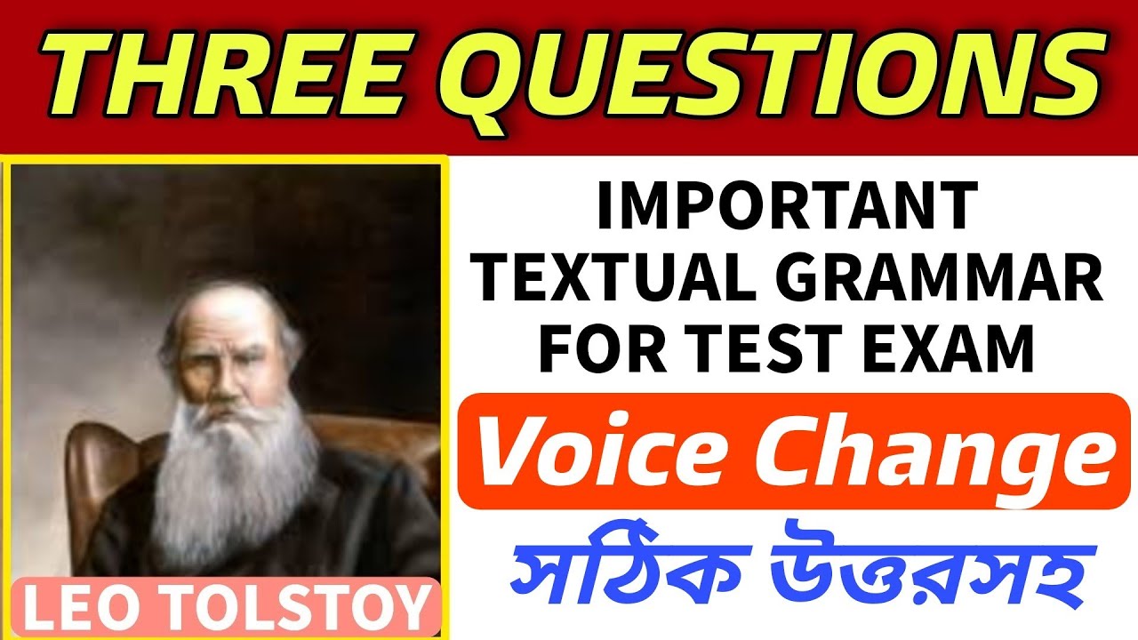 Important Textual Grammar From Three Questions For HS 2023| Voice Change