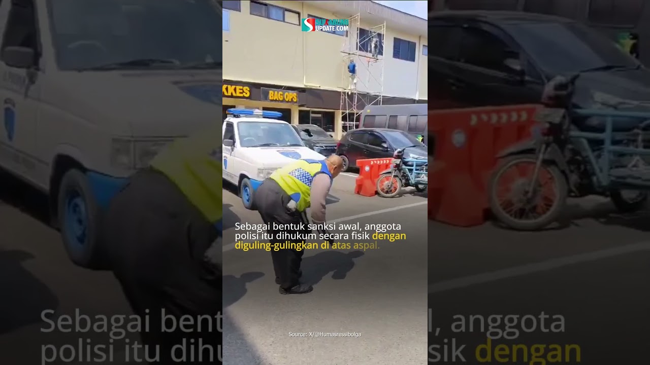 Aiptu Rudi Hartono yang viral pungli 100 ribu, Dihukum Guling di Aspal