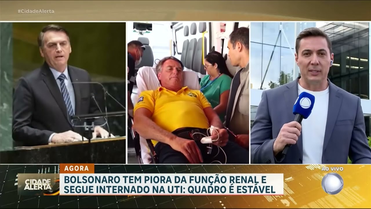 Jair Bolsonaro é internado na UTI em Brasília com broncopneumonia | CIDADE ALERTA