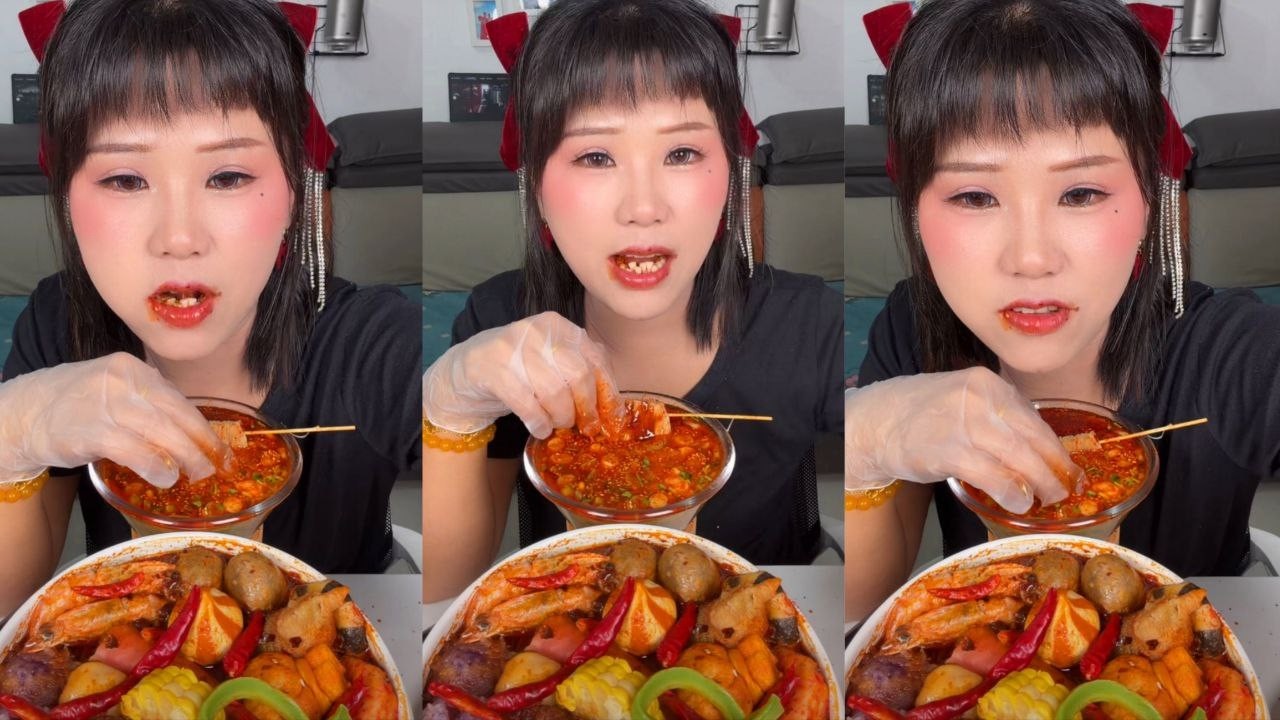 ASMR EXTREME SPICY MALA TANG MUKBANG GIANT SEAFOOD BOWL & HOT CHILI OIL EATING SHOW MUKBANG