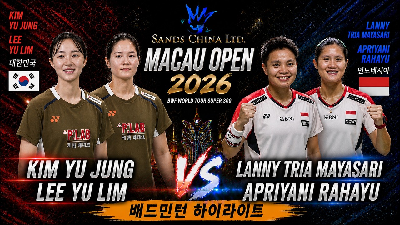 KIM Yu Jung/LEE Yu Lim (김유정/이유림) vs Lanny/Apriyani (INA) | Macau Open Badminton 2026