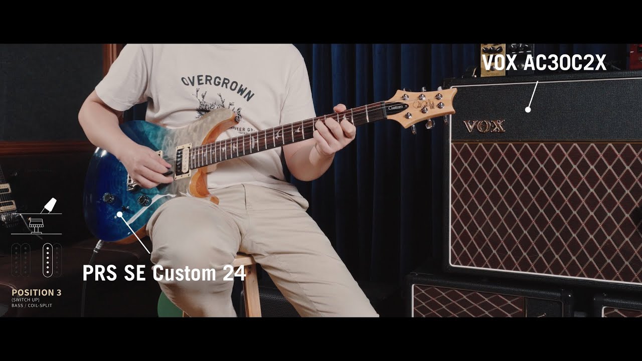 Affordable Versatile TONE!!! PRS SE CUSTOM 24 + VOX AC30C2X