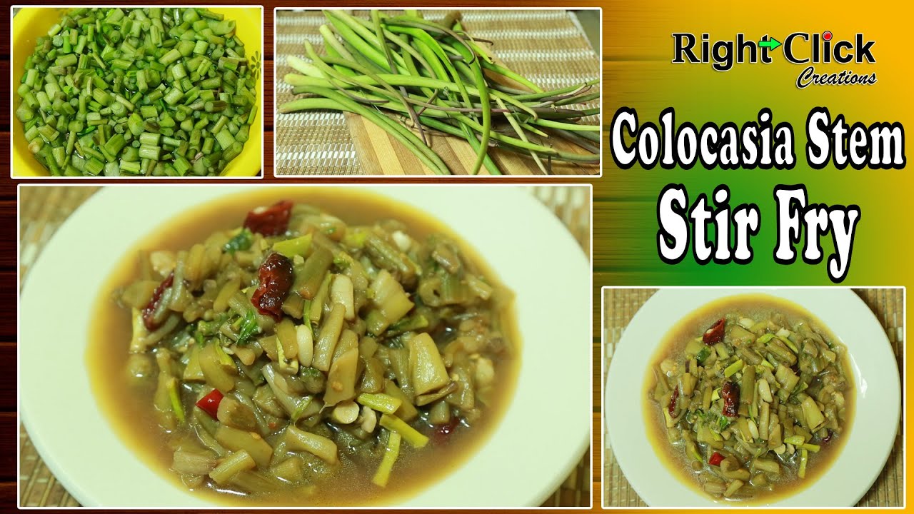 Colocasia stem Stir fry | Venti Upkari | Kesuvina dantina Palya | Stem Stir fry | Taro stem STir fry