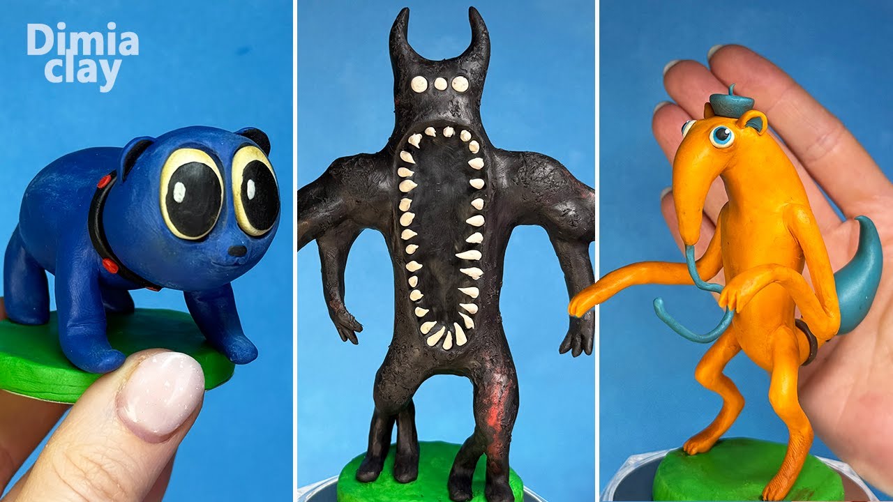 Making Garten of Banban Monster Figures with Clay: Devilish Amalgamation / Brushista / Miss Mimicker