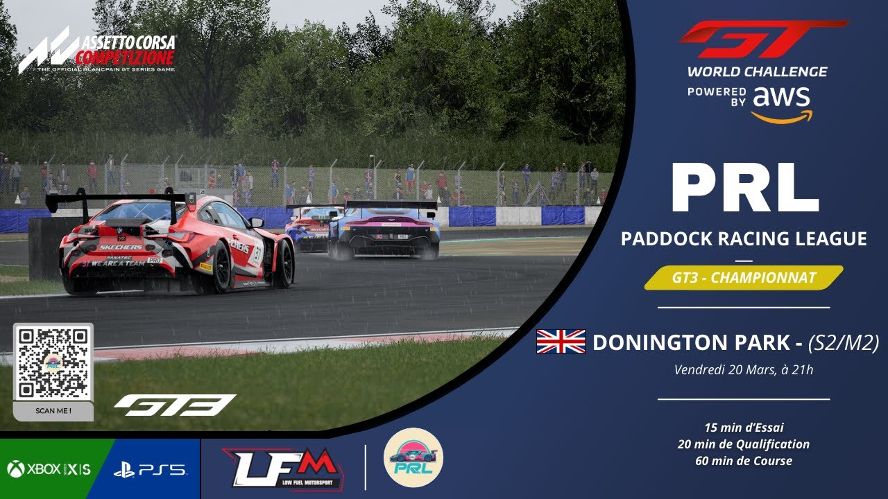 # Assetto corsa competizione:cast championnat GT3 de la TEAM-PRL saison 2 manche 2 au Donington park
