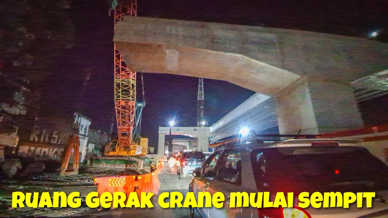 Ruang Gerak Crane Mulai Sempit ... Pemasangan Girder Jalur Utama Tol Jogja-Solo Kronggahan Lanjut ⁉️