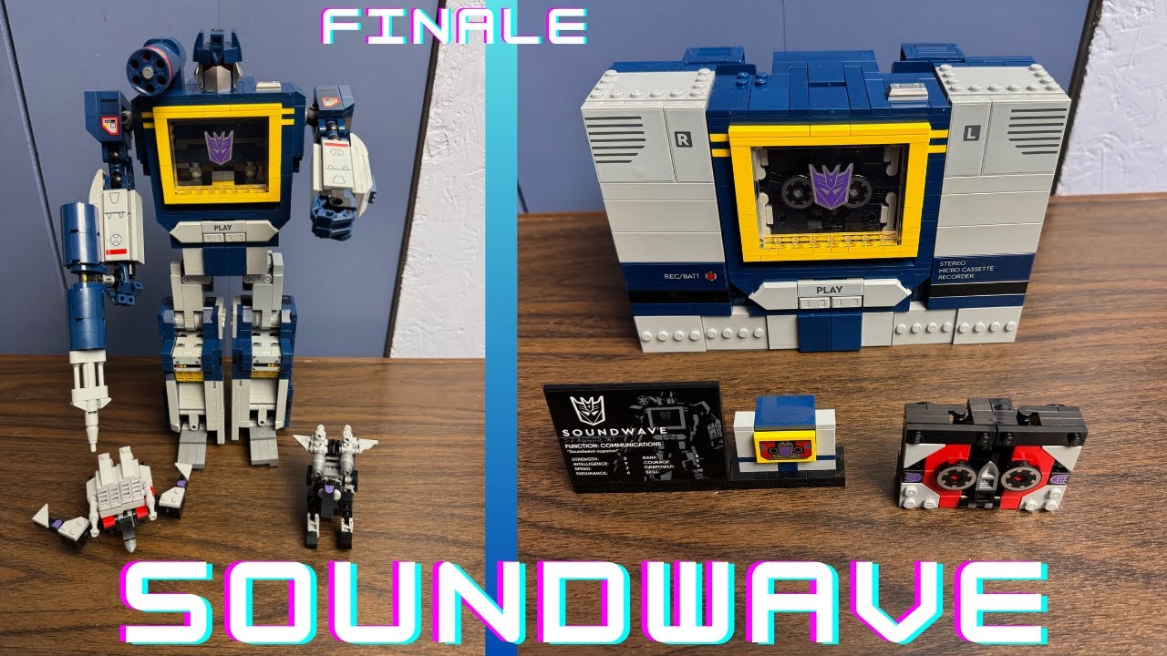 Lego Soundwave Build: Head, Feet and Weapons