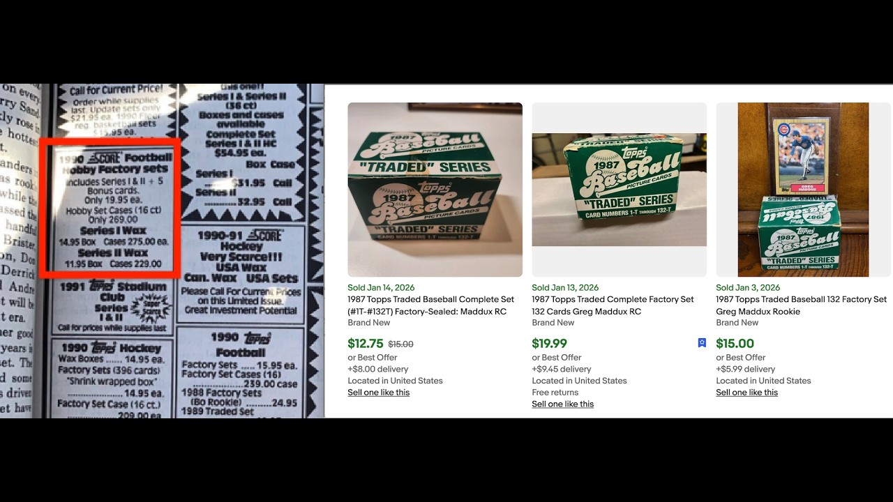 What Cards Were Selling For During the Junk Wax Era (1991) Versus What They are Worth Today