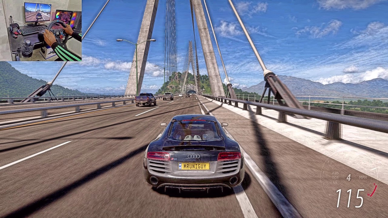 Audi R8 V10 Plus with Logitech G29 | Forza Horizon 5 Realistic Driving