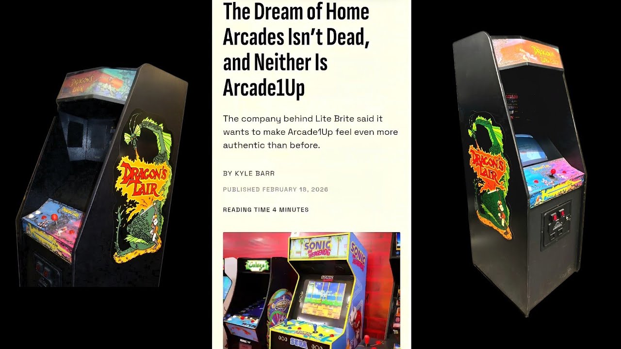 Выйдет ли аркадная игра Dragon's Lair от Basic Fun на платформе Arcade1up? Выставка Toy Fair New ...