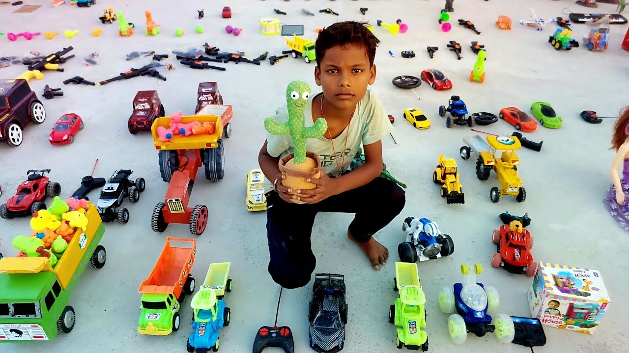 आज हमने किया वॉटर बैलून 🎈 चैलेंज 😱 Gadi wala cartoon Tractor 🚜 Jcb Police 🚔 barbie doll car 🚗  bus 🚌
