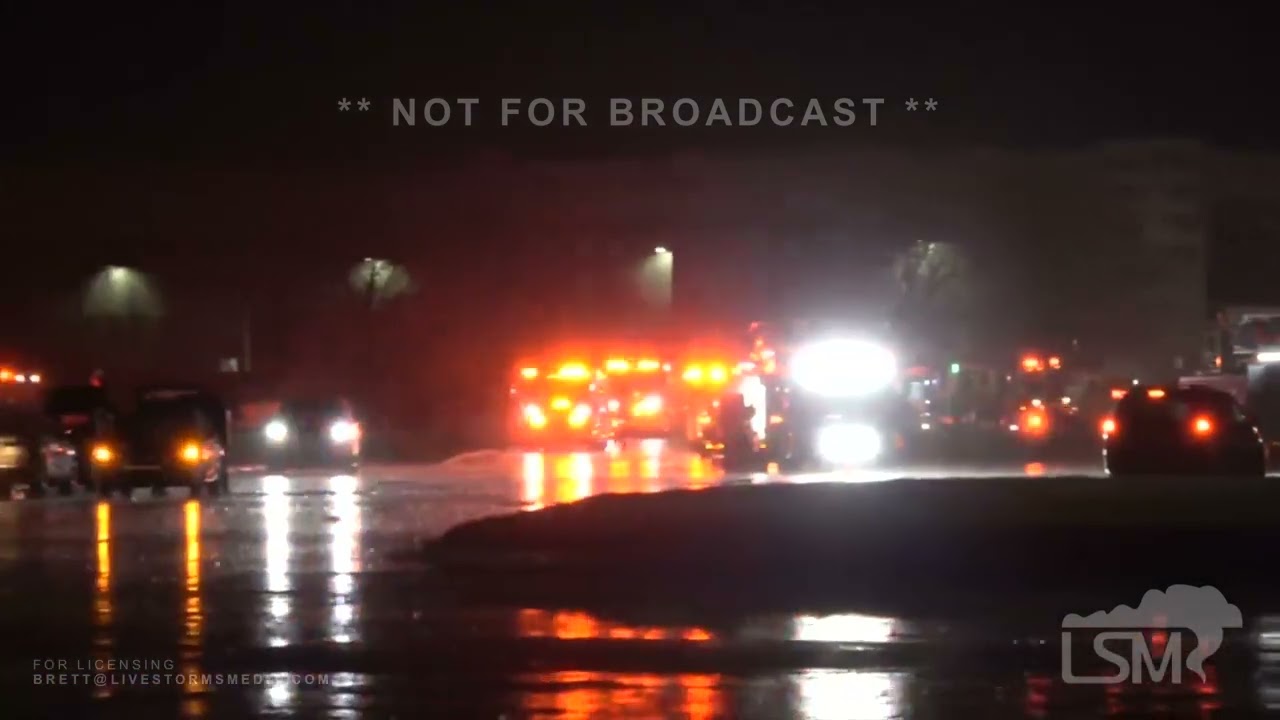 04-03-2025  Brownsburg, IN - Tornado Damages Warehouse