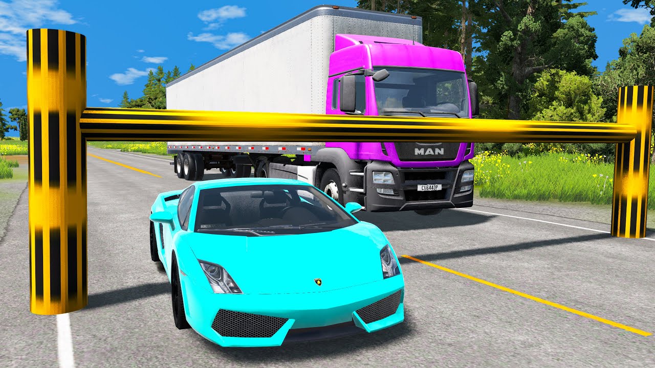 Cars vs Log Traps Challenge in BeamNG Drive!